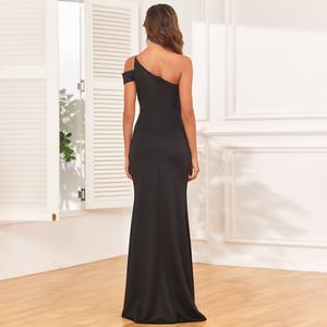 Robe de soirée sirène au design tendance pour femme, épaules dénudées, dos nu, fente latérale sexy, idéale pour le bal de promo - Product Image 3