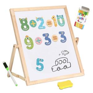 Caballete de dibujo DIY de doble cara de madera multifunción plegable, juegos de mesa, aprendizaje educativo, juguetes de matemáticas, tablero de dibujo para niños - Product Image 4