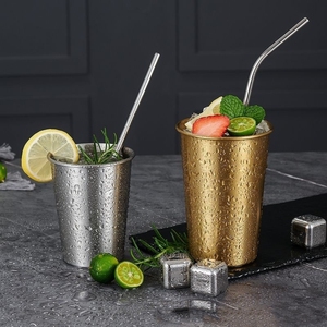 Atlas Stainless Steel Eco-Friendly Modern American Style <b>Beer</b> <b>Mug</b> Silver Gold Single Wall Camping Reusable Water Cup Custom Logo - Product Image 5