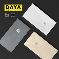 Receveur de douche en résine imitation marbre pour salle de bain, bac de douche portable