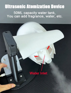 Ventilador de Escritorio Turbo con Atomización, Luz Roja, Efecto de Llama, Modelo de Motor Impreso en 3D, Tipo Jet, Carga Tipo-C - Product Image 4