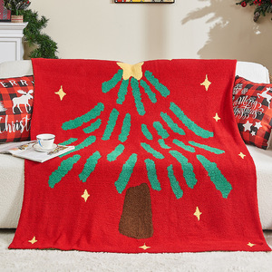 <span class=keywords><strong>Manta</strong></span> de poliéster con diseño de árbol de Navidad, suave y acogedora, decoración navideña, lavable a máquina, para las cuatro estaciones, personalizable, para el hogar, viajes, avión - Product Image 1