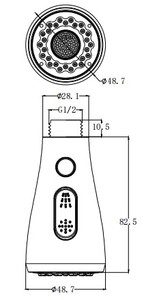 3 Chức Năng Đầu Vòi Nước Thay Thế Kéo Xuống 360 Độ Xoay ABS Đầu Vòi Hoa Sen Bồn Rửa Nhà Bếp Máy Phun Đầu - Product Image 2
