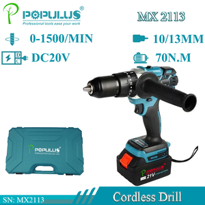 Ipopulus 13 Mm Không Chổi Than Điện Tác Động Không Dây Điện Tuốc Nơ Vít Điện Khoan 18V Công Cụ Điện Cho Thay Thế Makitas - Product Image 2