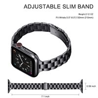 Correa de Reloj Metálica Delgada con Textura para Mujer, Compatible con Apple IWatch 8 7 6 5, Correa de Acero Inoxidable para Reloj Inteligente, 49 45 44 42 41 40 38 mm