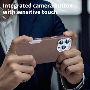 <span class=keywords><strong>Cover</strong></span> in lega di alluminio per telefono con pulsante fotografico magnetico per <span class=keywords><strong>iPhone</strong></span> 16 Pro Max <span class=keywords><strong>Cover</strong></span> in pelle per <span class=keywords><strong>iPhone</strong></span> 15 14 Pro Max - Product Image 3