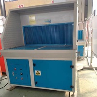 Nouvelle table de ponçage mobile industrielle à double bras avec filtre HEPA 2400m/h pour l'élimination des poussières de meulage, en acier au carbone, 3kW 380V