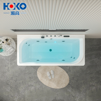 Baignoires hydromassantes autoportantes avec chauffage Douche portable et jets de massage pour la relaxation