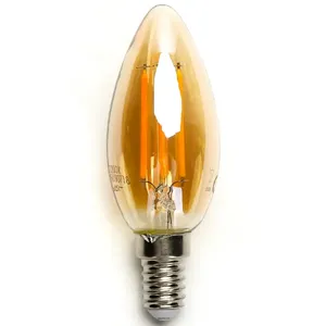 Lampadina LED a filamento Mbar C35 E14 4W, ideale per illuminazione decorativa e d'ambiente in casa e negozi. - Product Image 1