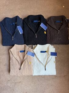 Suéteres de Alta Gama <span class=keywords><strong>Ralph</strong></span> <span class=keywords><strong>Lauren</strong></span> 2026 para Hombre y Mujer, Primavera/Invierno, Cuello <span class=keywords><strong>Polo</strong></span> con Cierre de 1/4 - Product Image 1