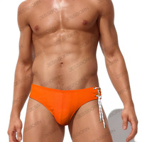 Jessborn hommes simple côté attache slip de bain Sexy taille basse printemps chaud Shorts Nylon mode maillot de bain
