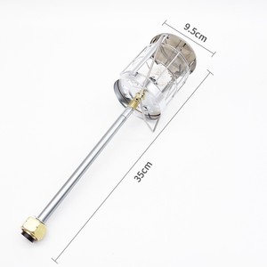 Lampe à gaz de camping, longueur 35 cm, corps en métal avec abat-jour en verre pour usage extérieur - Product Image 4