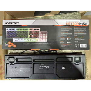 JERTECH K358 <span class=keywords><strong>Keyboard</strong></span> Gaming Desktop Berkabel Harga Terjangkau OEM Tersedia USB 104 Tombol <span class=keywords><strong>7</strong></span> Warna LED Backlit untuk Komputer - Product Image 5