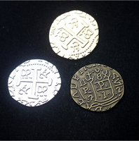 Pièces de monnaie en métal en gros pour jeux, pièces de monnaie de pirate à prix réduit pour jeux et collection, pièce de monnaie commémorative 3D en métal