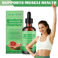 Complément alimentaire pour le sommeil en gouttes de glycinate de magnésium liquide oral OEM avec L-théanine, Ashwagandha et multivitamines pour adultes - Vegan, sans gluten