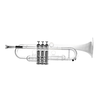 Educational BB Trumpet with LEXAN & ABS Body Stainless Steel Pistons Black Finish Includes Mute and 7C/3C Mouthpiece Set