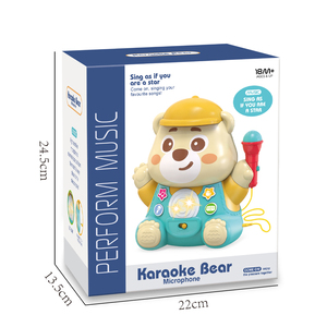 Strumenti Musicali per Bambini Dowellin, Giocattoli Musicali <span class=keywords><strong>Montessori</strong></span>, Microfoni Karaoke in Plastica a Forma di Orso, Giocattolo Educativo Musicale - Product Image 3