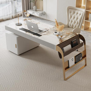 LVB Black Desk, Modern Gaming Writing Computer Desk Togo
