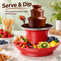 Fontaine à chocolat électrique à 4 niveaux en acier inoxydable pour usage commercial et domestique