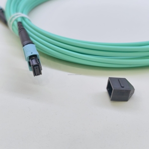 8core Cross MM OM3 50/125 LSZH 3.0m Low Loss TYPE B <b>Fiber</b> Optic MPO/MTP Patch Cord - Product Image 4