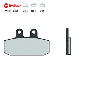 Plaquettes de frein moto R-Attack M021CM Carbone Céramique Avant Arrière Homologuées R90 - Product Image 1