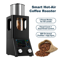 Équipement de torréfaction à air pour barista, modèle de bureau 50-200g, pour les passionnés de café, avec temps de torréfaction de 5-8 min et moteur silencieux