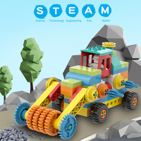 Ensemble de blocs de construction mécaniques d'ingénierie - Kit de construction STEM à grandes particules, circuit de billes pour l'apprentissage scientifique des enfants