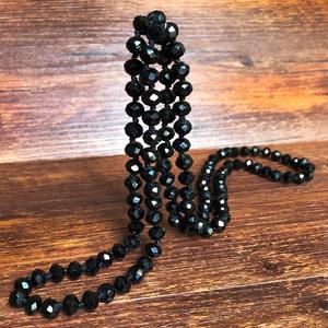 Bestone Kalung Panjang untuk Wanita, Kalung Panjang Batu Permata Kristal Akik Banyak Untai Manik-manik Kristal Batu Asli - Product Image 6