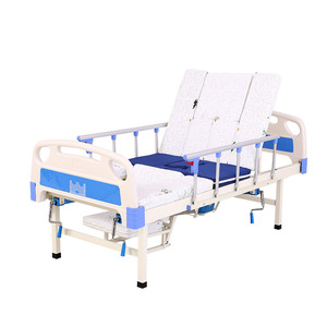 Cama reclinable médica de 3 funciones con inodoro y asiento de inodoro, cama de hospital para enfermería con función de medio giro - Product Image 4