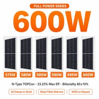Module Solaire Bifacial 600W Type N, Efficacité 23,23%, Cellules 182mmx182mm, Résistant à la Brume Salée, pour Réseaux Insulaires et Micro-réseaux
