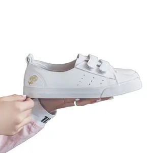 Summer wholesale breathable white microfibre small size girls shoes new summer spring autumn fashion casual flat shoes for women