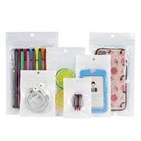 Sac en plastique refermable transparent nacré blanc en forme d'os Yin-Yang pour l'emballage de câbles de données de téléphone portable