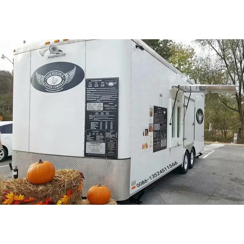 Chariot de crème glacée cuisine en acier inoxydable chariot de nourriture mobile cupcake distributeur automatique camping remorque avec autres machines à snacks