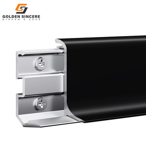 Rodapié de aluminio negro GS para interiores modernos de lujo para el hogar y la Oficina - Product Image 4