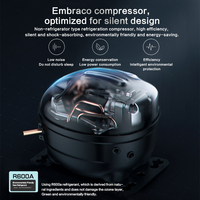 Humidor électrique pour cigares Raching DS7600C en acier inoxydable, capacité 380L, température et humidité contrôlées par application