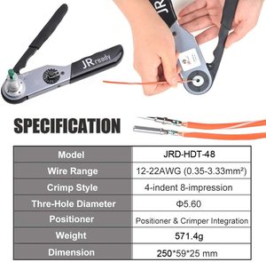JRready JST2109S Kit de Herramientas 12 # , 16 # , 20 #   Contactos Sólidos para Conectores de las Series DT, DTM, DTP, DTV, <span class=keywords><strong>DRB</strong></span>, DRCP y STRIKE, Calibre 12-22AWG - Product Image 2