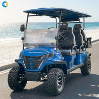 Voiturette de plage de luxe Robetaa 6 places, voiturette de golf électrique certifiée CE, nouvelle, homologuée pour la route, alimentation au lithium 72V