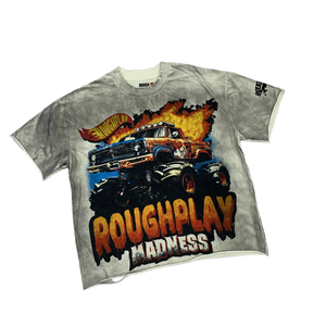 T-shirt en coton 100% à impression numérique vierge RoughPlay Madness, style vintage américain tendance, manches courtes pour l'été - Product Image 4