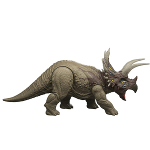 Figura <span class=keywords><strong>de</strong></span> Juguete <span class=keywords><strong>de</strong></span> Dinosaurio Triceratops-JKL81 <span class=keywords><strong>de</strong></span> la Serie Oficial <span class=keywords><strong>Jurassic</strong></span> <span class=keywords><strong>World</strong></span> <span class=keywords><strong>de</strong></span> <span class=keywords><strong>Mattel</strong></span>, con Sonido y Ataque, Sonido y Luz, Articulaciones Móviles, para Niños - Product Image 4