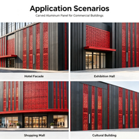 Panneau de façade architecturale en alliage d'aluminium gravé au laser moderne avec isolation acoustique et motif personnalisé pour usage extérieur