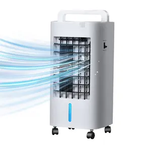 Ventilador de ar condicionado evaporativo de baixo nível de ruído AC/DC, vendido diretamente da fábrica, refrigerador de água