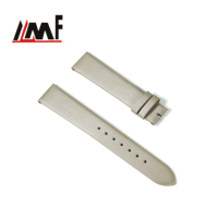 Bracelet de montre de luxe en cuir de veau satiné pour femme, multi-tailles, rose, doux, lisse, élégant, bracelet de remplacement avec boucle en caoutchouc, tannage végétal