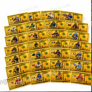 2026 32 pz/set Nuova Banconota in Lamina d'Oro Double-Face della Squadra NFL USA CUP 16x7.5cm per Regali - Product Image 3