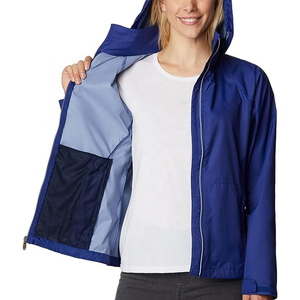 Chaqueta cortavientos de poliéster 100%, forro de malla informal, cortavientos transpirable de talla grande, chaqueta ligera a prueba de viento - Product Image 2