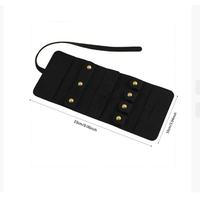 Nouvelle pochette de rangement simple pour bijoux, organiseur portable en microfibre pour boucles d'oreilles et bijoux, boîte à bijoux cadeau