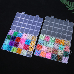 Perles en céramique et porcelaine de 8 mm pour la fabrication de bijoux, jouets, artisanat, faites à la main, couleurs mélangées, formes irrégulières, vente en gros - Product Image 4