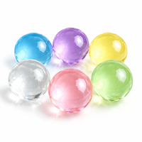 Balle en gelée de cristal arc-en-ciel à l'huile de coco, jouet sensoriel anti-stress à pression lente en TPR souple, fait main pour jeunes