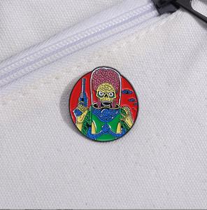 <span class=keywords><strong>Pin</strong></span> de esmalte de película de ciencia ficción Alien, Broches y insignias de solapa de Mars Attacks, <span class=keywords><strong>Pin</strong></span> de dibujos animados de Brain the Martians, Joyería gótica punk - Product Image 4