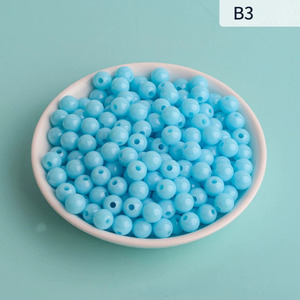 Cuentas de Plástico ABS Color Rosa Burbuja, Cuentas Redondas de 6mm, 8mm y 10mm para Hacer Joyería, Cuentas Espaciadoras de Plástico para Decorar Bolígrafos, Lote al por Mayor - Product Image 3