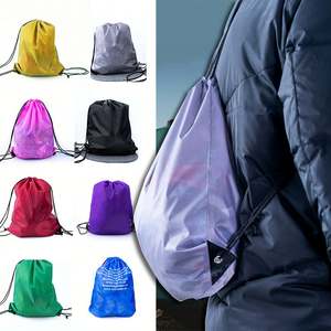 Sturdy Lightweight Reusable Grocery <b>Shopping</b> <b>Bags</b> Bulk Folding Polyester Drawstring <b>Bag</b> - Product Image 5